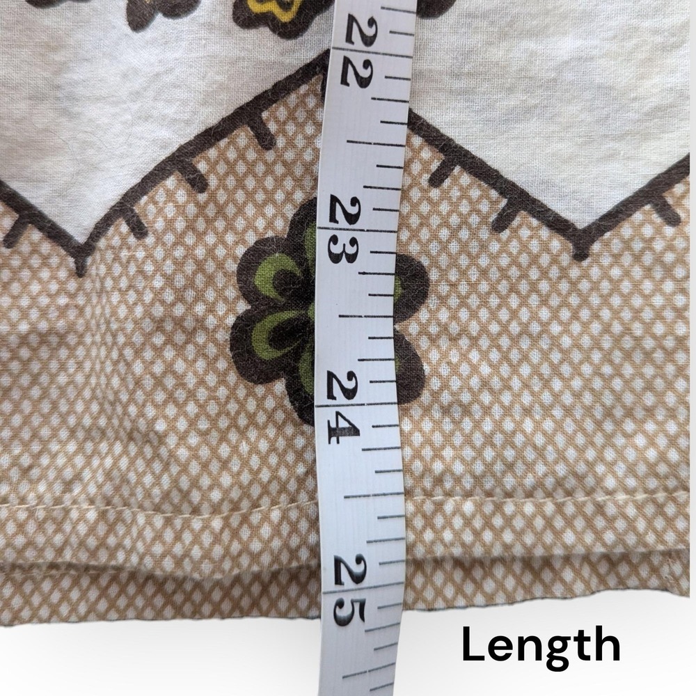Retro Skirt Womens Medium Yellow‎ Floral Butterfly Boho Cotton Dainty Bloomcore - Picture 10 of 11